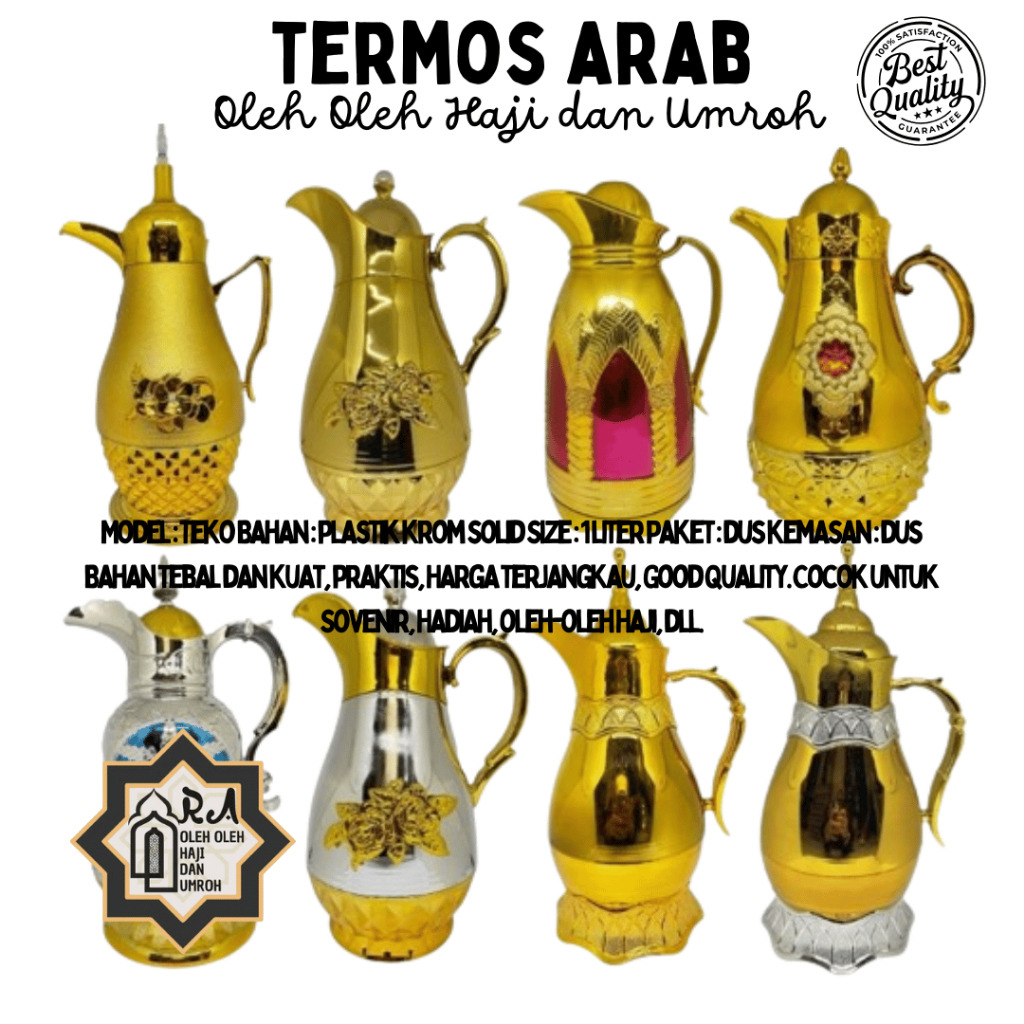 Termos Emas | Termos Hias | Termos Aladin 1L | Teko Arab 1L | Oleh-Oleh Haji Umroh