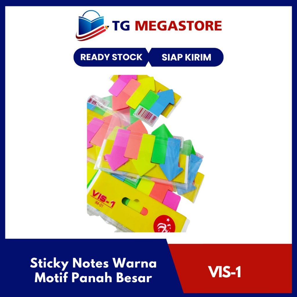 

Sticky Notes / Index Memo Vis-1 5 warna motif Panah Besar - IM01