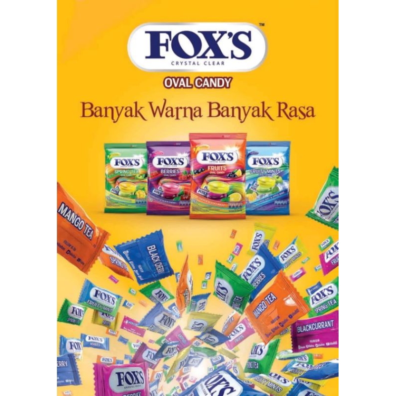 

Permen fox's FOXS Oval Clear Rasa 125gr