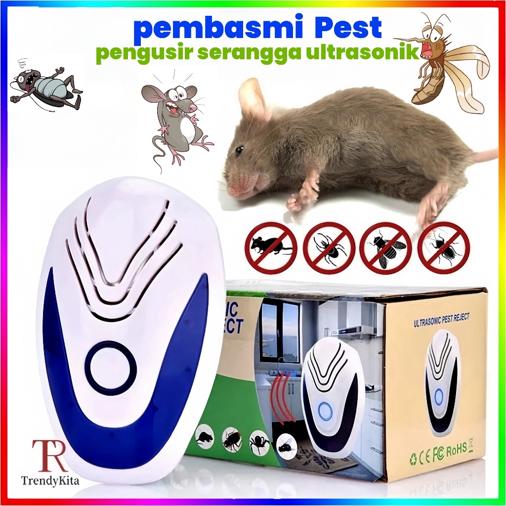 【COD】【GRATIS ONGKIR】Pengusir Nyamuk Ultrasonik 15000 Meter - Anti Serangga & Tikus - Aman untuk Anak