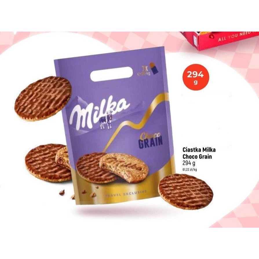 

Coklat MILKA Biscuits Choco Grains 294gram Travel Edition asal Eropa