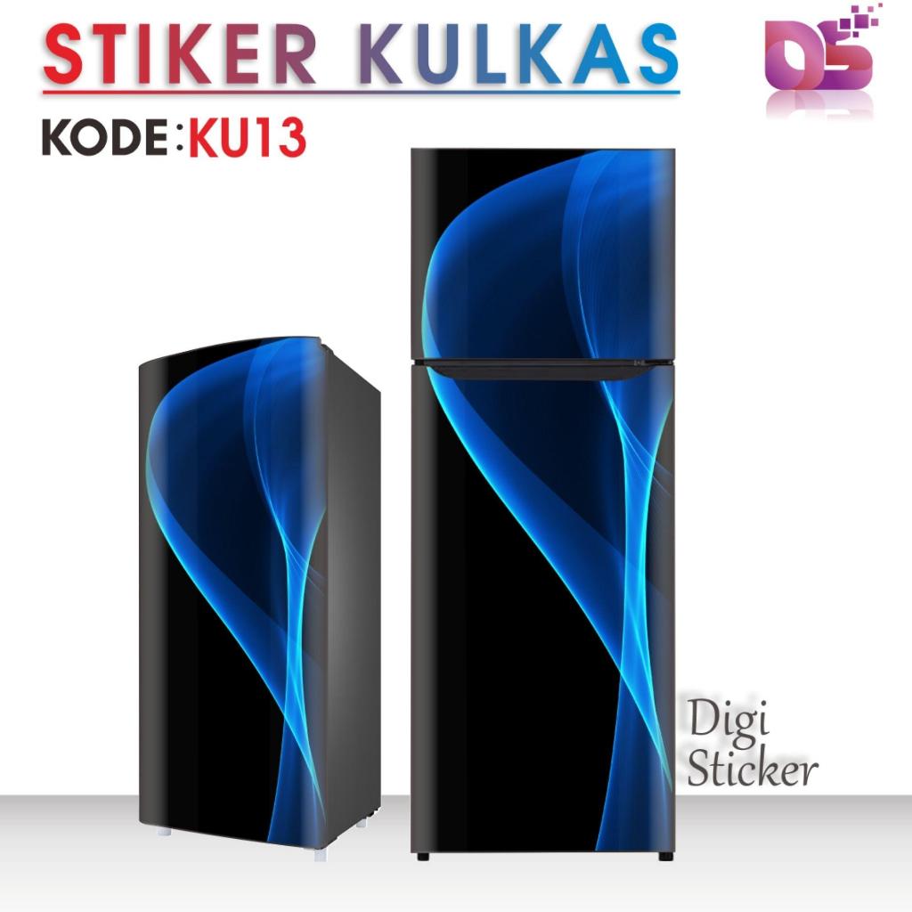 Stiker Premium Kulkas 1 Pintu 2 Pintu Stiker Lemari Es Motif Gradasi Elegan Digi Sticker KU11-16