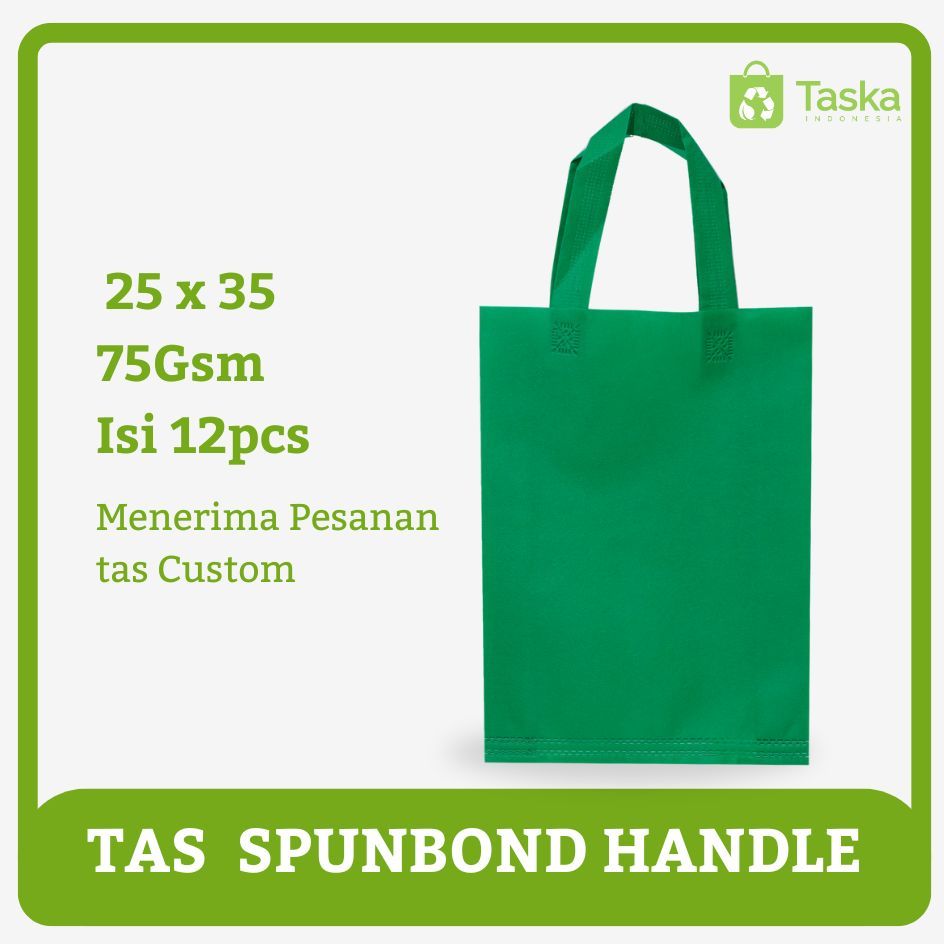 

Tas press spunbond handle 25 x 35 ( warna hijau tua ) Rp.1,700/pc