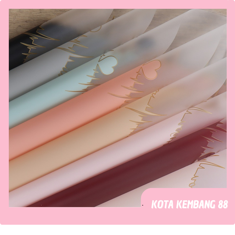 

20 LEMBAR Flower Wrapping Paper Motiv Love Valantine Kertas Cellophane Buket Bunga Celophane KB025