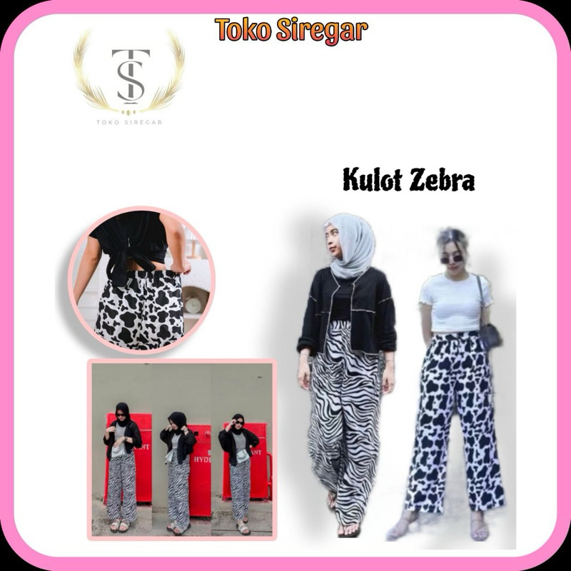 TS || Celana Kulot Zebra / Kulot Animal / Kulot Sapi