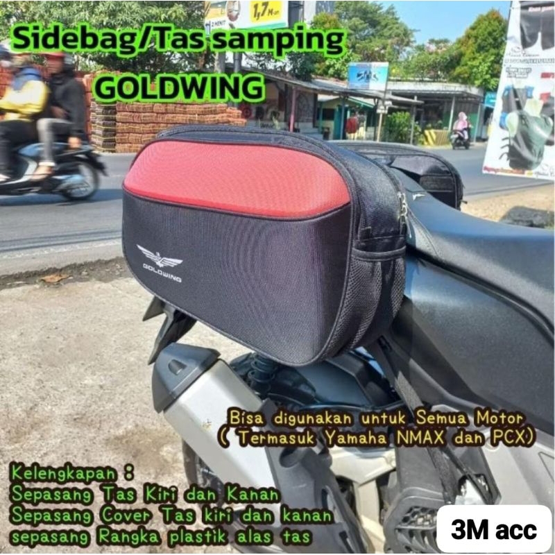 GOLDWING TAS MOTOR SIDEBAG BAGASI SAMPING SIDE BAG TOURING NMAX PCX ADV XMAX FORSA SPORT MATIC