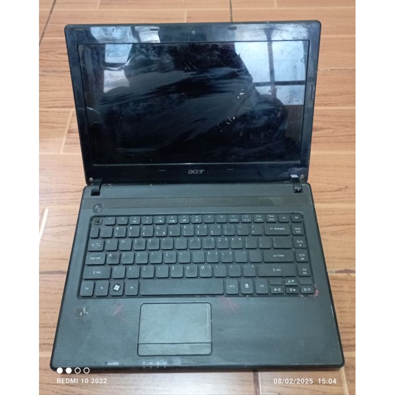 Laptop Acer Aspire 4738Z Intel Pentium DDR3 kondisi matot lcd pecah,tidak ada Hardisk, batre,& Charg