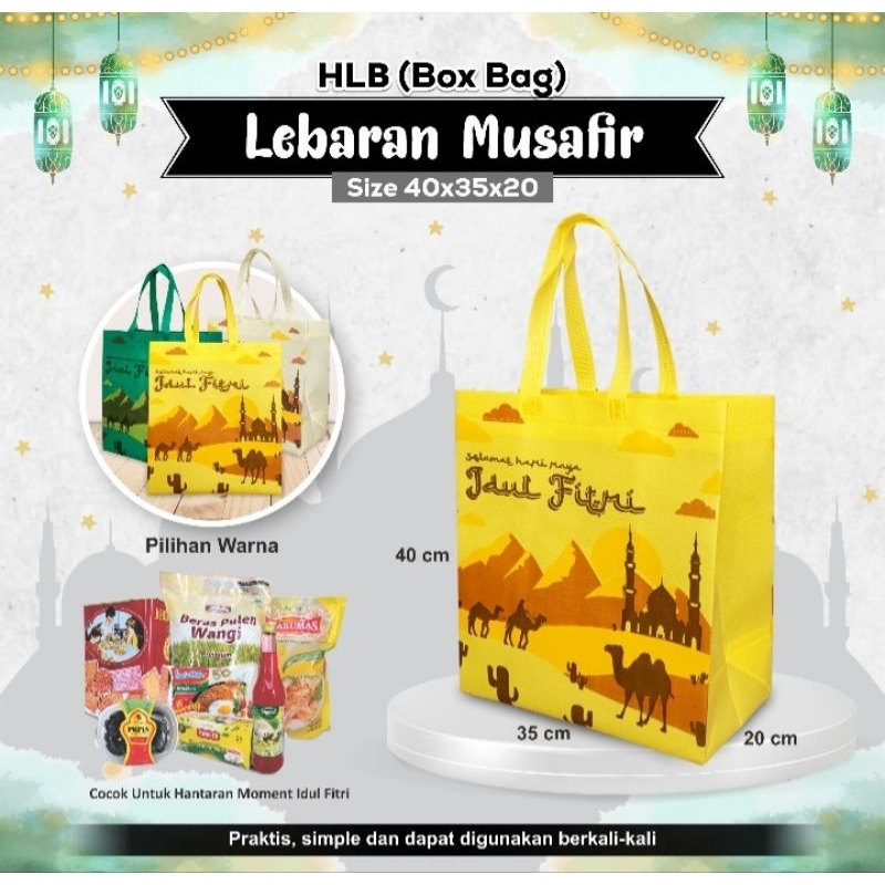 (60pcs)Tas Spunbond/ Tas Lebaran Hari Raya Idul Fitri 40×35×20