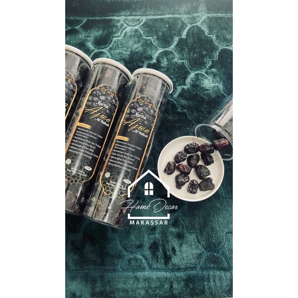 

Kurma Ajwa tabung 1kg Kurma Nabi Asli Madinah