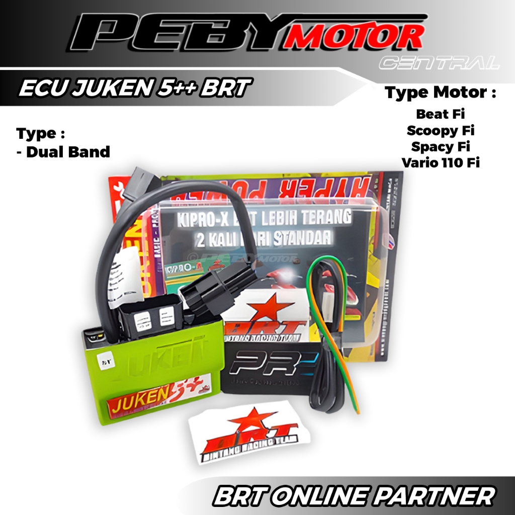 Ecu Juken 5++ Dualband BRT Beat Scoopy Spacy Vario 110 Fi