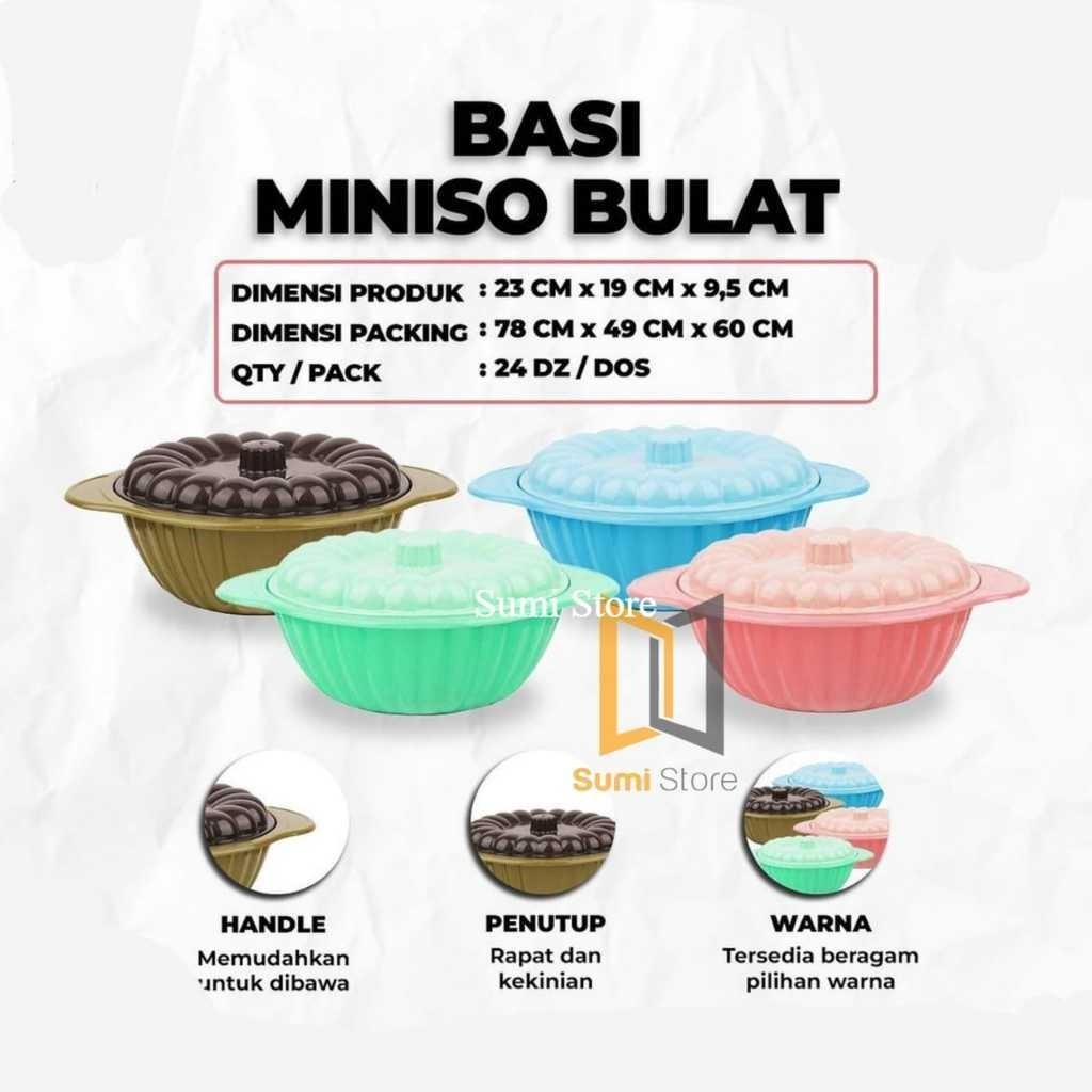 BASI MINISO BULAT / BASI PRASMANAN BULAT/ BASI PRASMANAN PLASTIK BULAT