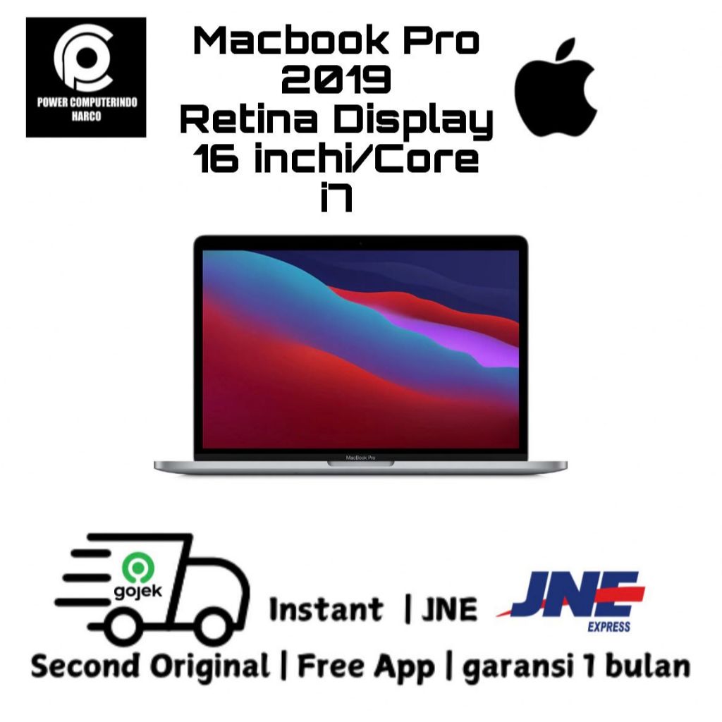 MACBOOK PRO 2019 16 INCHI 16/512 GB TOUCHBAR CORE I7 SECOND ORIGINAL
