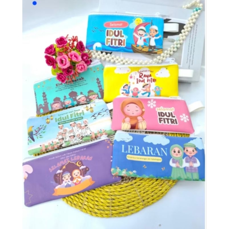 

(isi 12pcs) Dompet Angpao / Amplop Panjang Resleting Lebaran idul Fitri