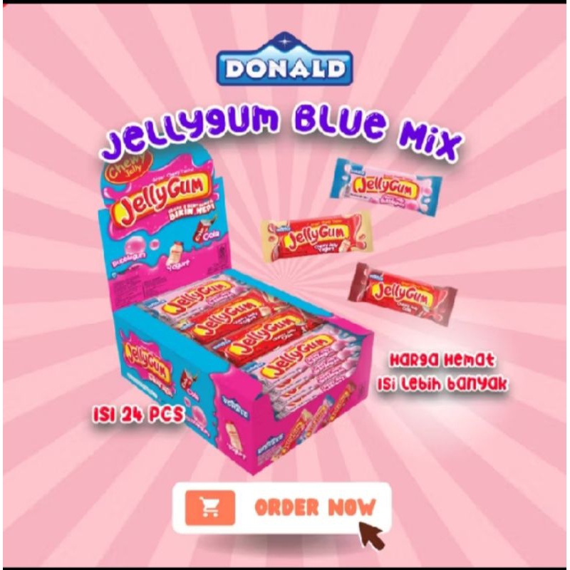 

Donald JellyGum Mix Berry Aneka Rasa 1 box @24 pcs