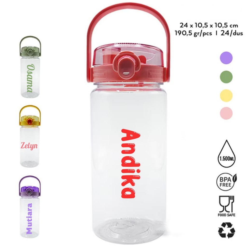 BOTOL MINUM ANAK CUSTOM 2000 ML / BOTOL CUSTOM ANAK / CUSTOM SOUVENIR BOTOL MINUM / BOTOL MINUM CUST