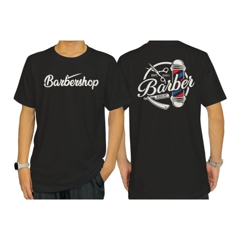 KAOS BARBERSHOP MOTIF LAMPU BARBERSHOP