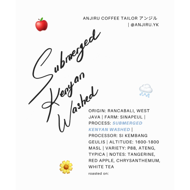 

Kopi Arabika Sinapeul West Java Submerged 72H Kenyan Washed Single Origin Filter Roast (BIJI/BUBUK)