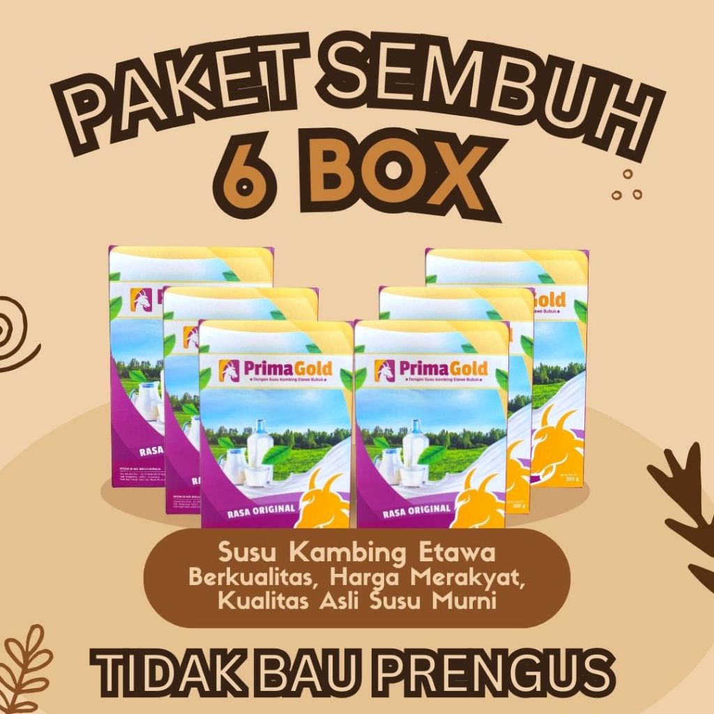 

{BISA COD} PRIMAGOLD SUSU KAMBING 6 BOX 200 GRAM