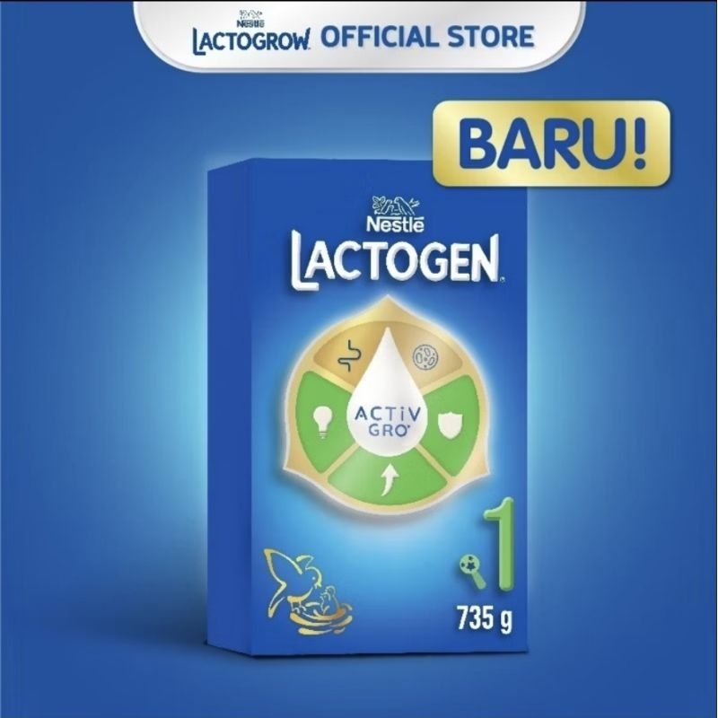 

Nestle LACTOGEN 1 (0-6 Bulan) ACTiVGRO Susu Formula Original 735gr Exp : Maret 2025