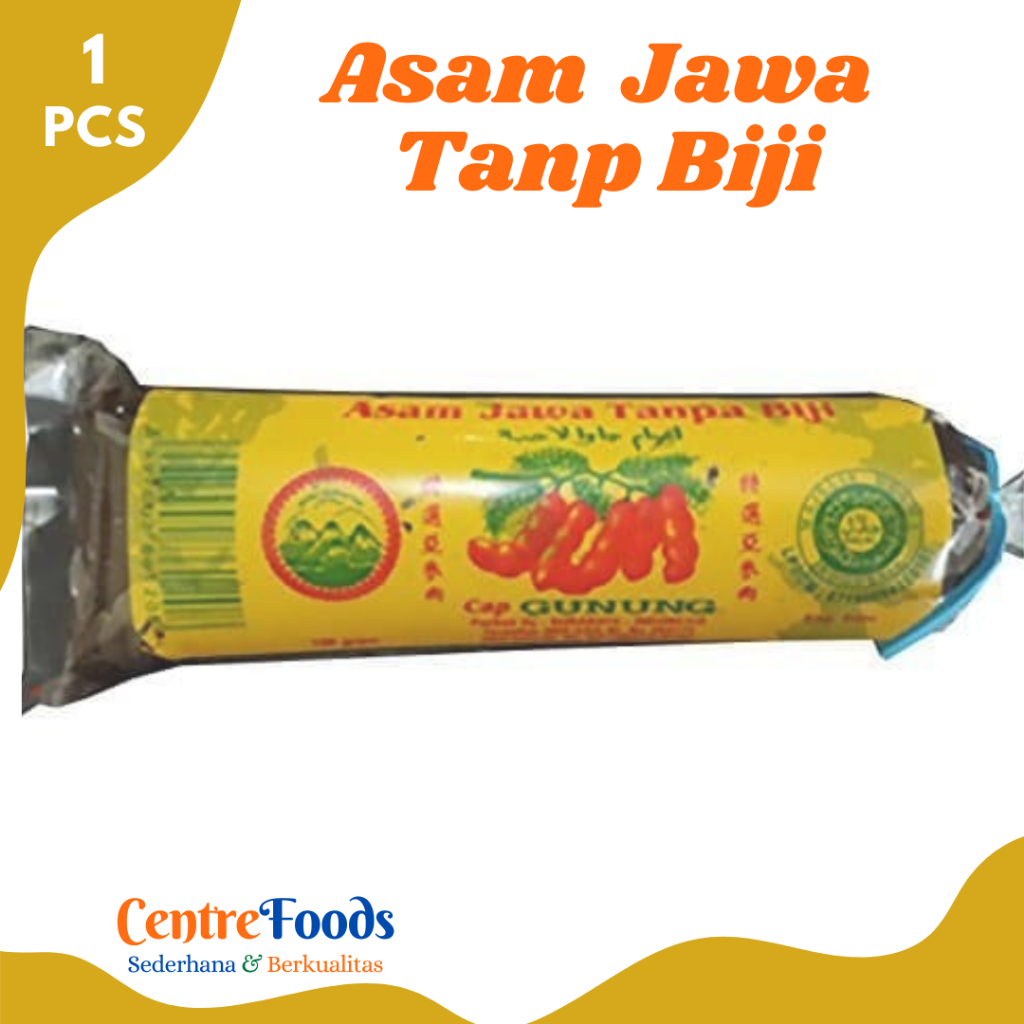 

ASAM Jawa - Asem Jawa Tanpa Biji Cap Gunung | 150gr [ Harga Per BKS ]