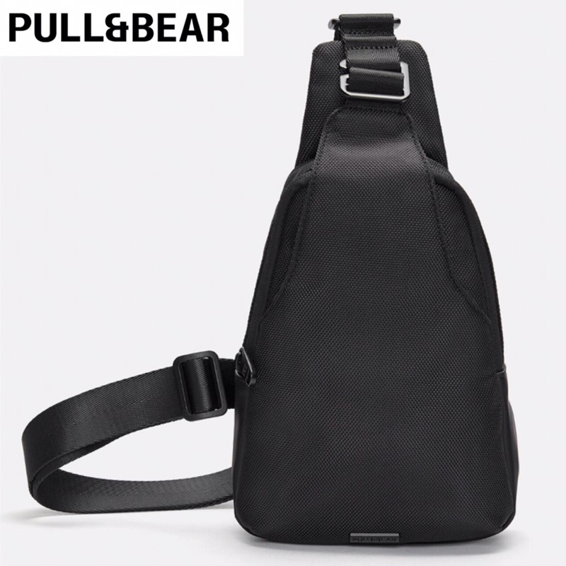 PULL&BEAR Men Crossbody Waist Bag Tas Selempang Pria Pull And Bear Black