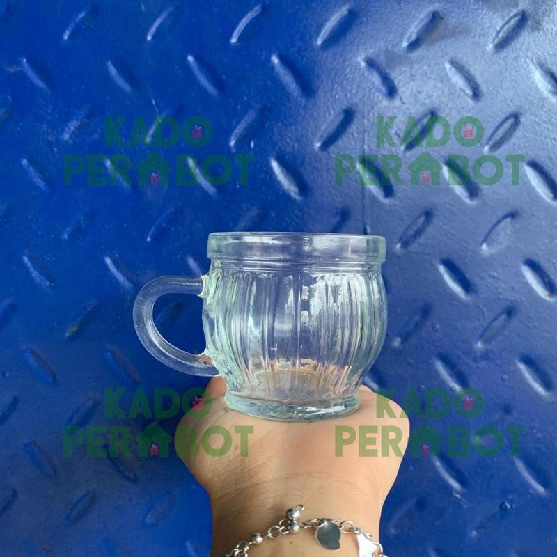 Sloki Gagang Gendut - Gelas Mini - Cangkir Kaca Mini - Cangkir Mini - Sloki One Shot