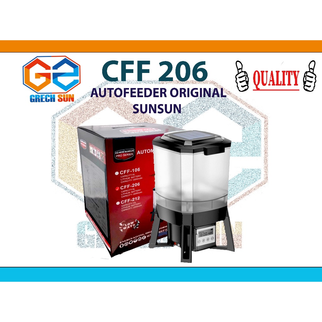 ORIGINAL SUNSUN CFF 206 6L AUTOFEEDER SOLAR POWER TECHNOLOGY