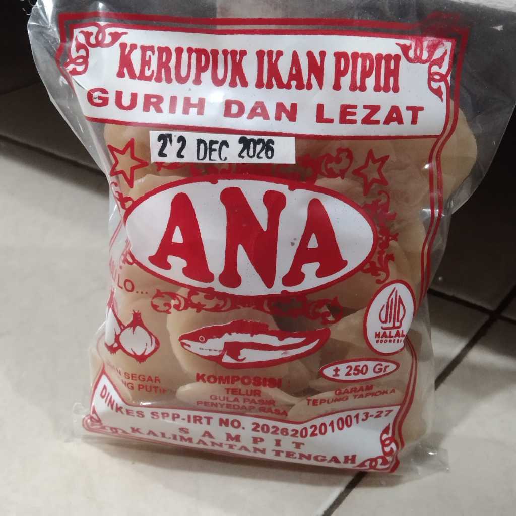 

Kerupuk Ikan Pipih Ana Khas Sampit