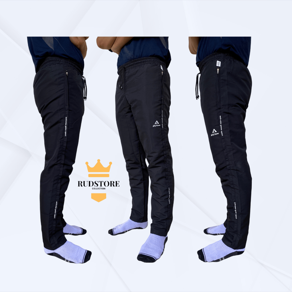 Celana Training Parasut Import Pria Wanita Trening Olahraga Original Premium