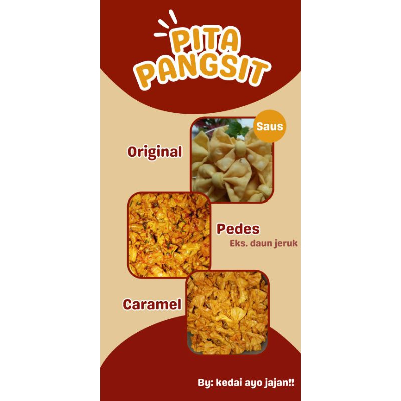 

Pita pangsit snack cemilan enak, dan terjangkau 100g/250g/500g