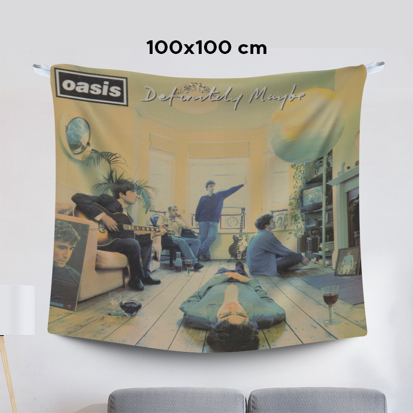 POSTER KAIN TAPESTRY BENDERA band Oasis album Definitely Maybe