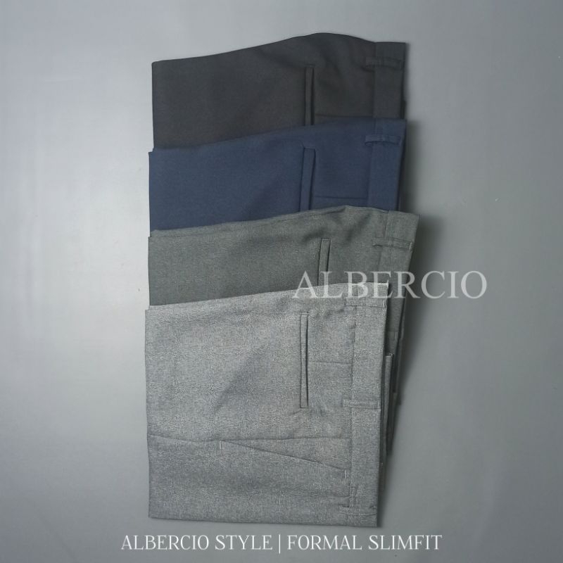 CELANA BAHAN PRIA CELANA PANJANG PRIA SLIMFIT CELANA KERJA KANTORAN BASIC COLOR