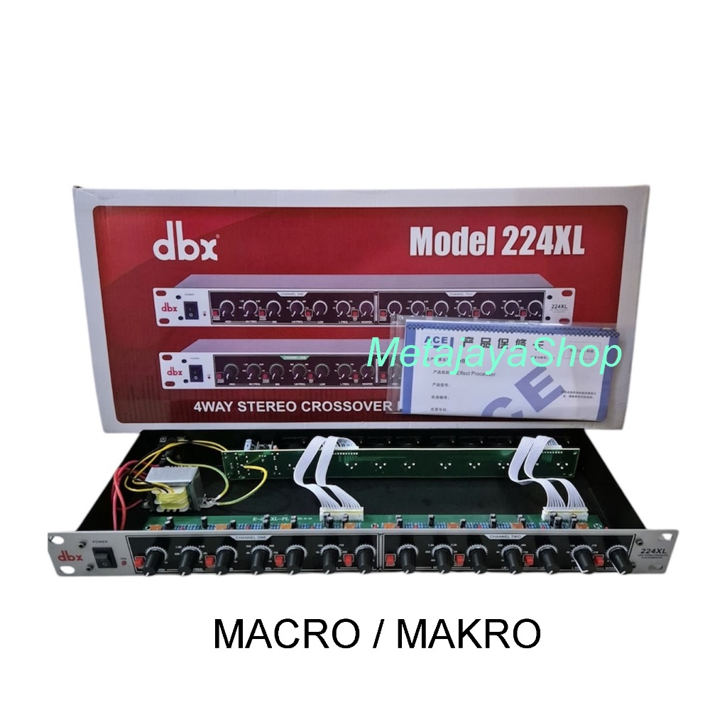 CROSSOVER DBX 224XL MACRO out SUBWOOFER / Crossover Dbx 224xl komponen Macro output Sub