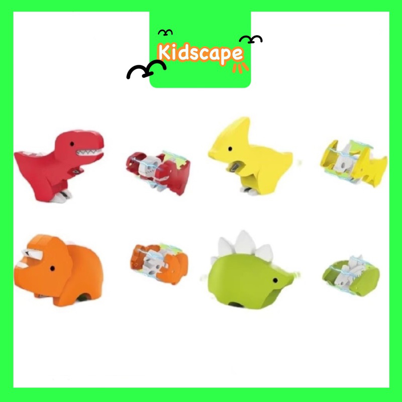 Kidscape - Mainan Anak Magnetic Dino 3D - Mainan Dino DIY Collection Kids Toys