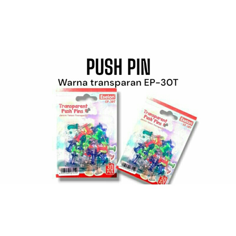 

Push Pin Warna Transparan 30T / Paku Push Pin