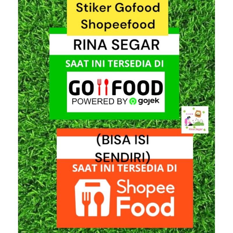 Stiker Vynil Online Food Saat Ini Tersedia Di Gofood Shopee Stiker Restoran Kedai Warung Makanan  St