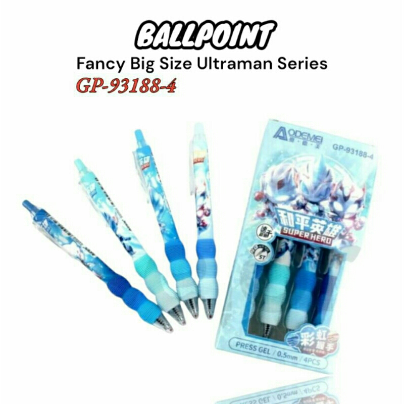 

1pak isi 4 Ballpoint Cetak / 4 Buah Pulpen Gel Mekanik Karakter GP-93188-4