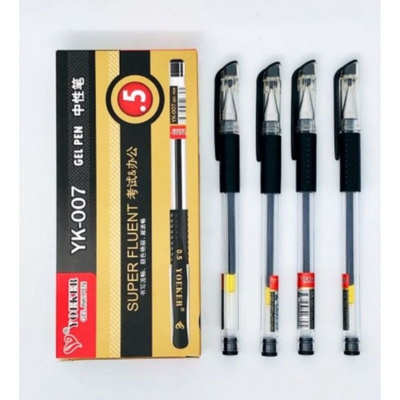 

pulpen gel yoeker 007 0.5mm 12 pcs1 box