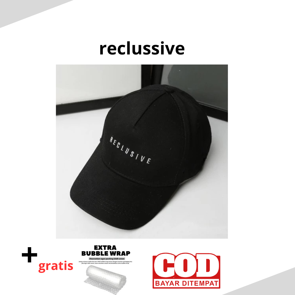 Topi Baseball reclusive / topi reclusive hitam