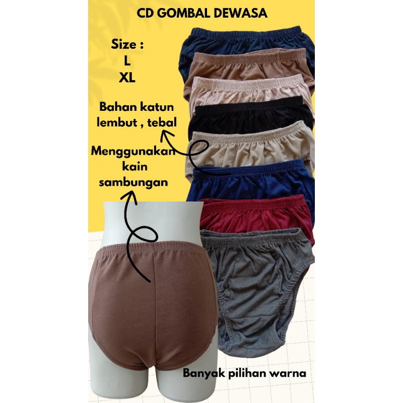 murah celana dalam pria 1 lusin CD GOMBAL Dewasa Celana Dalam Pria L/XL