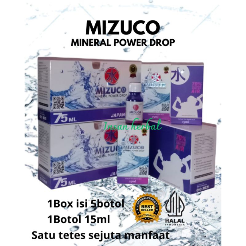 MIZUCO MINERAL POWER DROP 1BOX ISI 5 BOTOL X 15ml