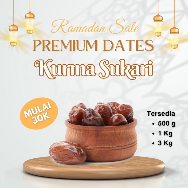 

Kurma Sukari Kurma Grade A 1 kg Lembut Manis Premium