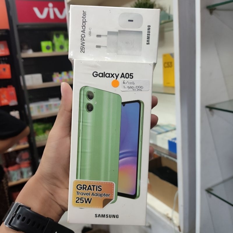 SAMSUNG A05 (BARU) | Ram 6 internal 128 |  layar 6.7" 720x1600 pixels | Kamera 50MP | Chipset Helio 