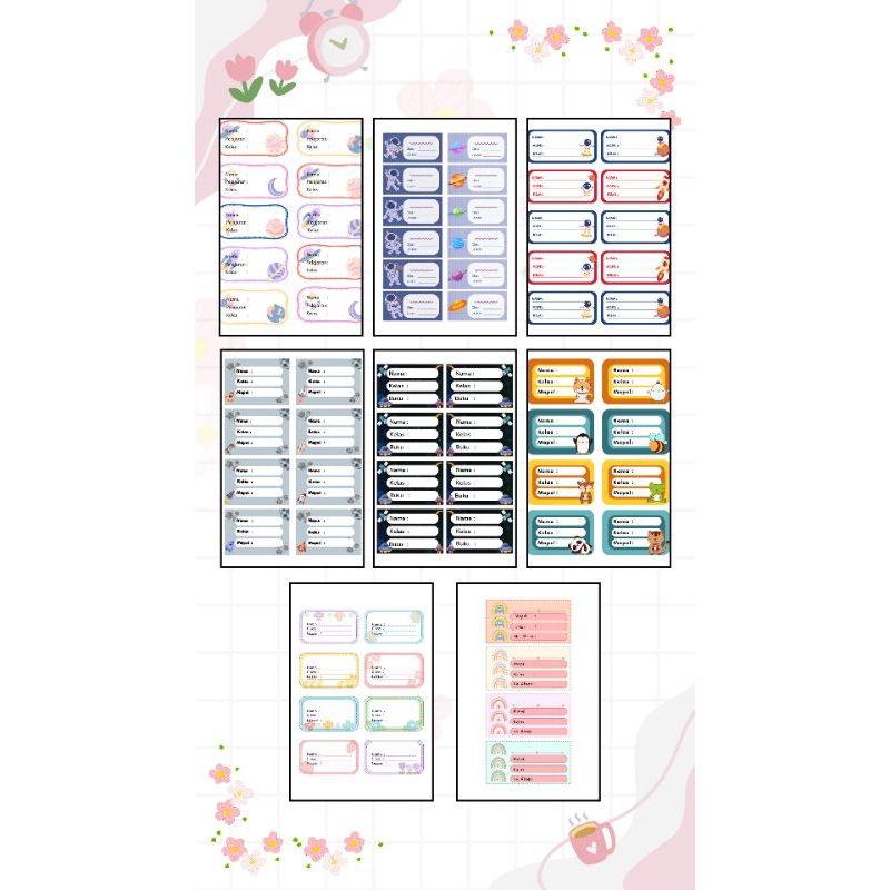 

LABEL NAMA BUKU PELAJARAN ISI 10 PCS/PACK