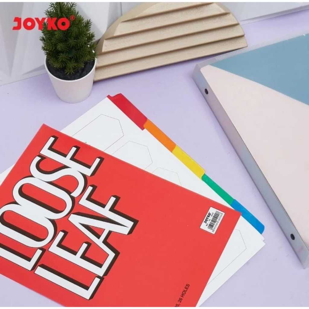 

Pembatas Kertas Binder Joyko A5 20 Hole - B5 26 hole 5 warna / Colour Index Loose Leaf A5 / B5 1L - 05C