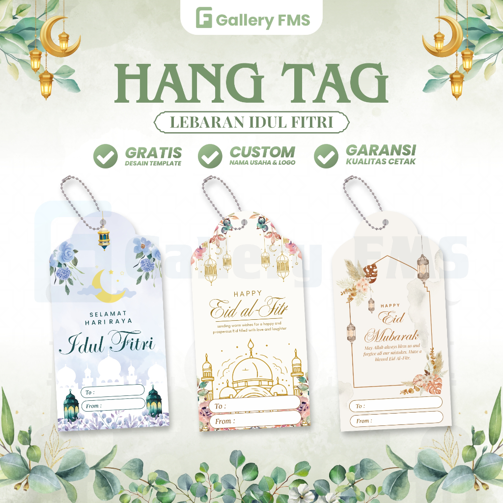 Hang tag Custom Lebaran Idul Fitri - Hangtag Idul Fitri Hangtag Ramadhan