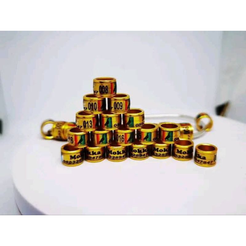 gelang burung merpati bisa cetak nama tipe gilap