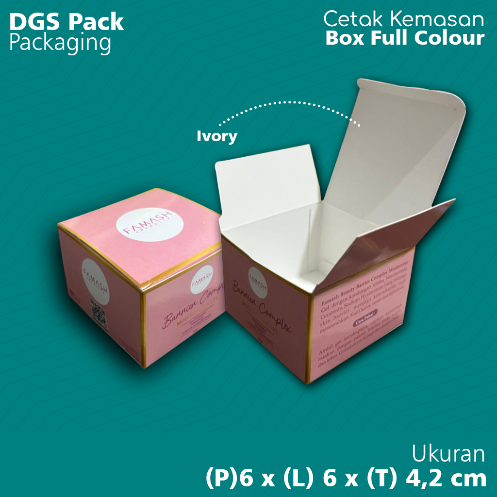 

Box Custom Full Colour/Logo sendiri Ukuran P x L x T = 6 x 6 x 4,2 cm