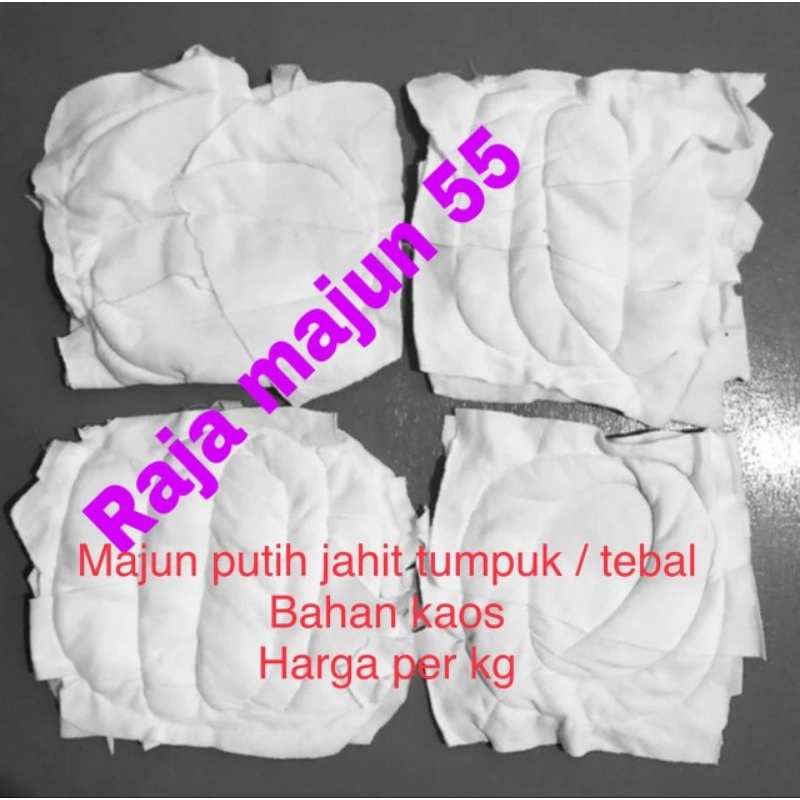 KAIN LAP MAJUN PUTIH JAHIT TEBAL KILOAN ( Jp )