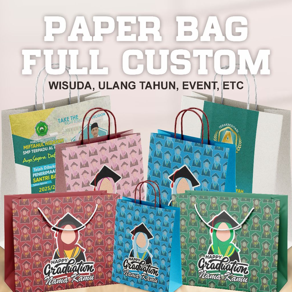 

Paper Bag Kado Crafty, Paper Bag Custom Desain Cetak Foto Sendiri untuk momen yang Tak Terlupakan